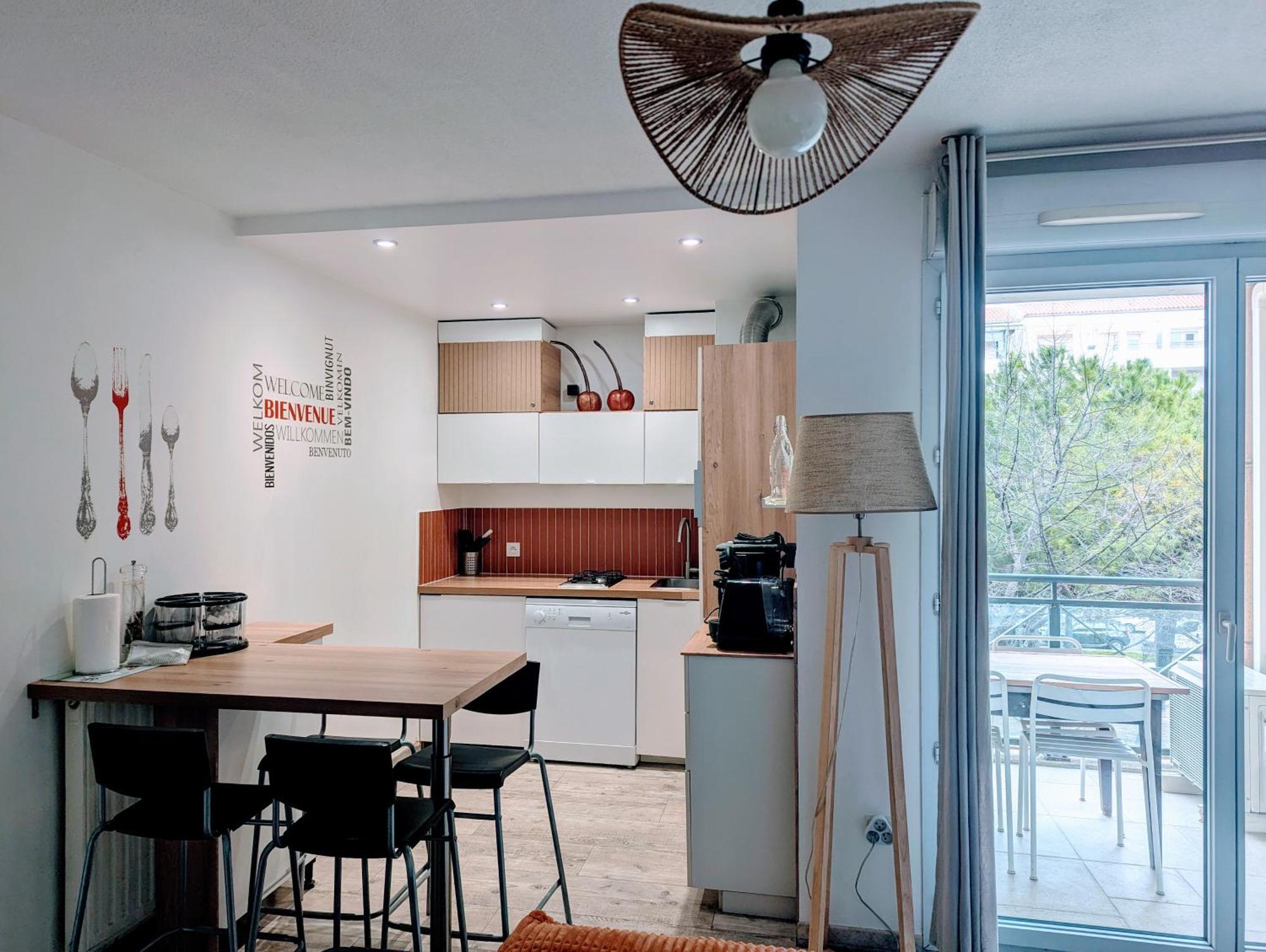 F2 Garage Box Wifi Terasse Clim Gare Fac Eco Richter Apartment Montpellier Exterior photo